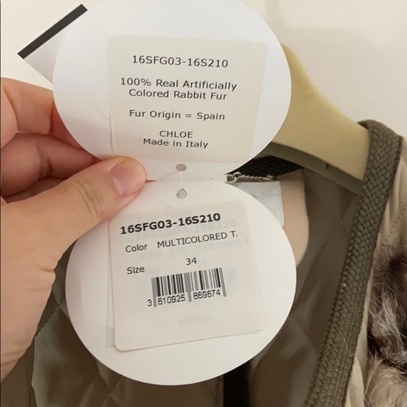 Chloe rabbit fur vest. Size 34 - Picture 7 of 16